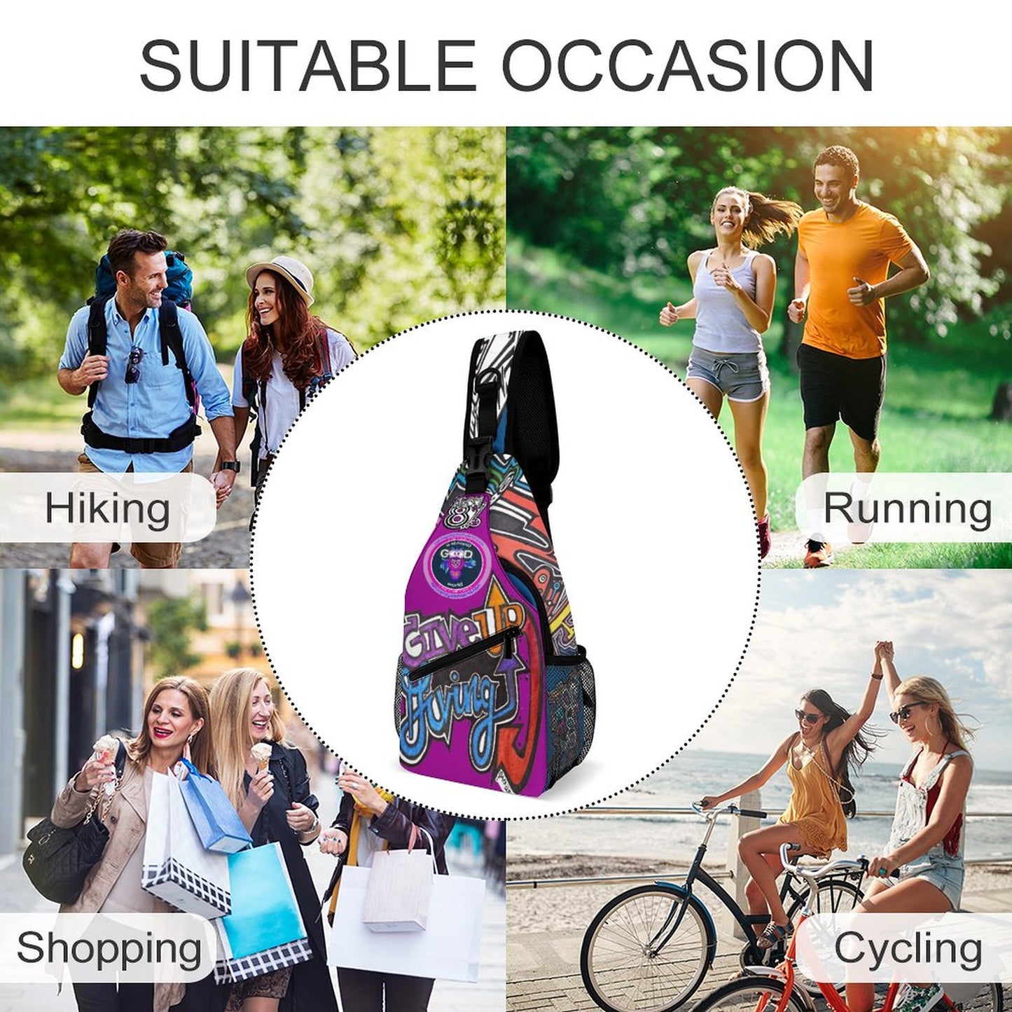 Give Up Giving Up! hone in on a purposed life and live with passion and creativity with this everyday reminder bag