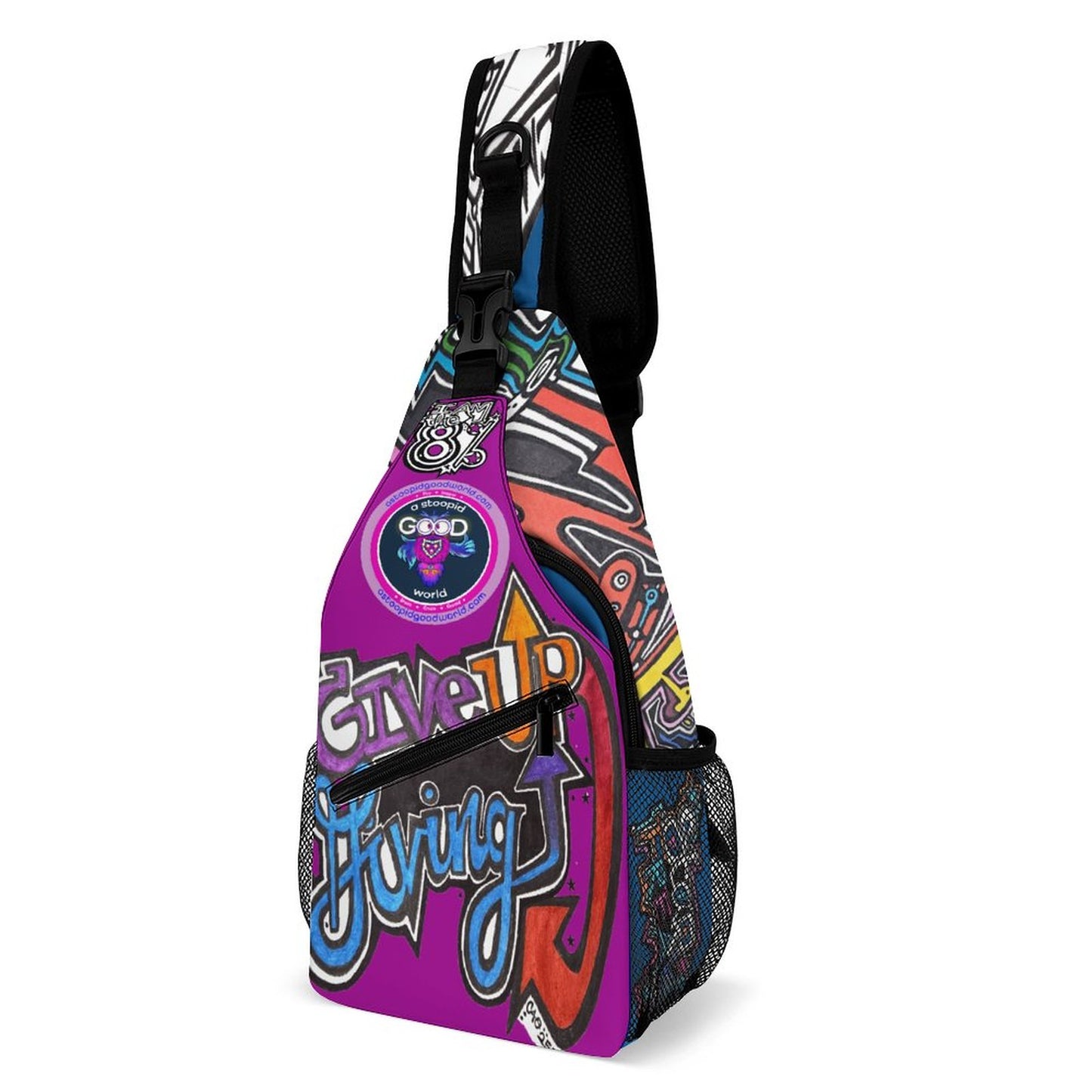 Give Up Giving Up! hone in on a purposed life and live with passion and creativity with this everyday reminder bag