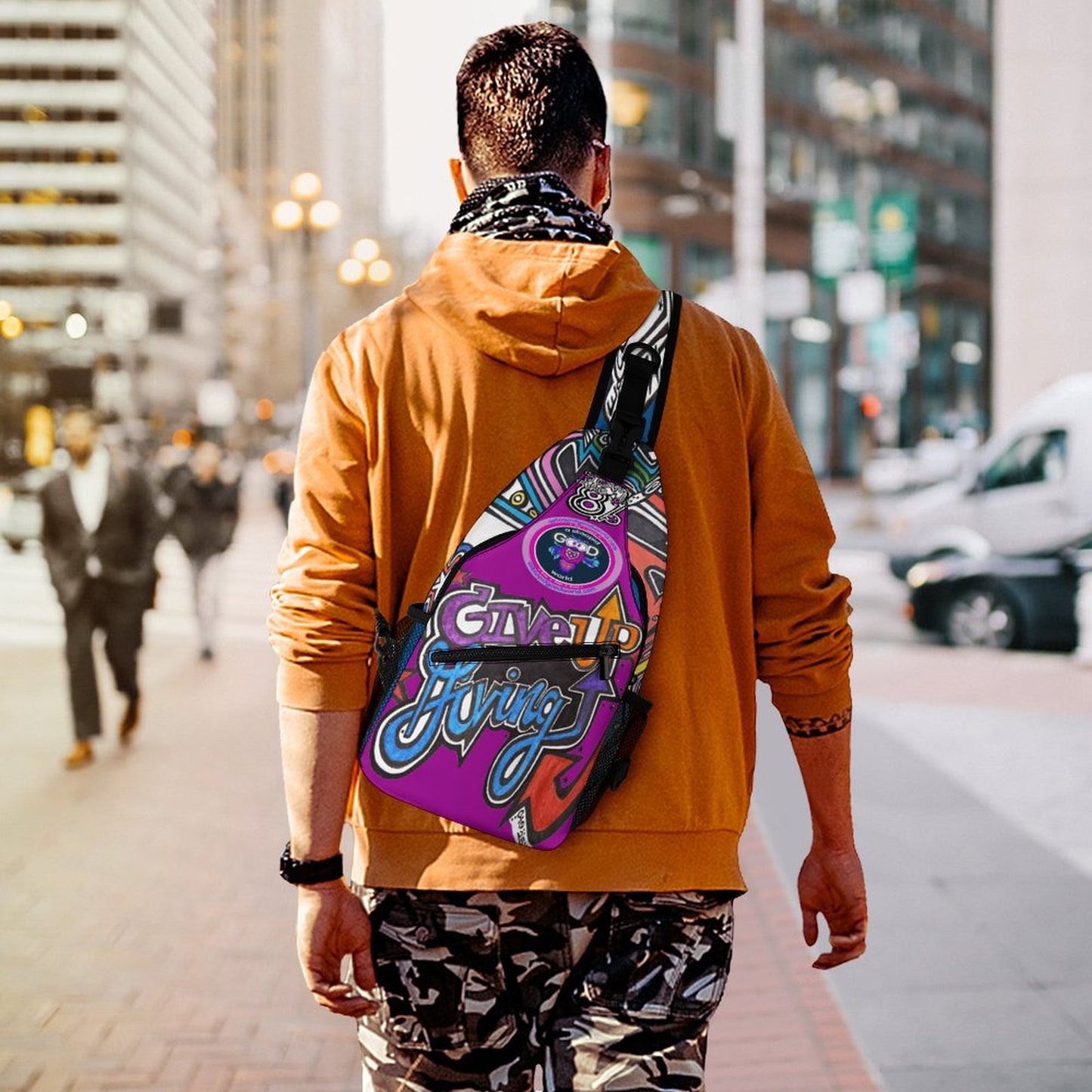 Give Up Giving Up! hone in on a purposed life and live with passion and creativity with this everyday reminder bag