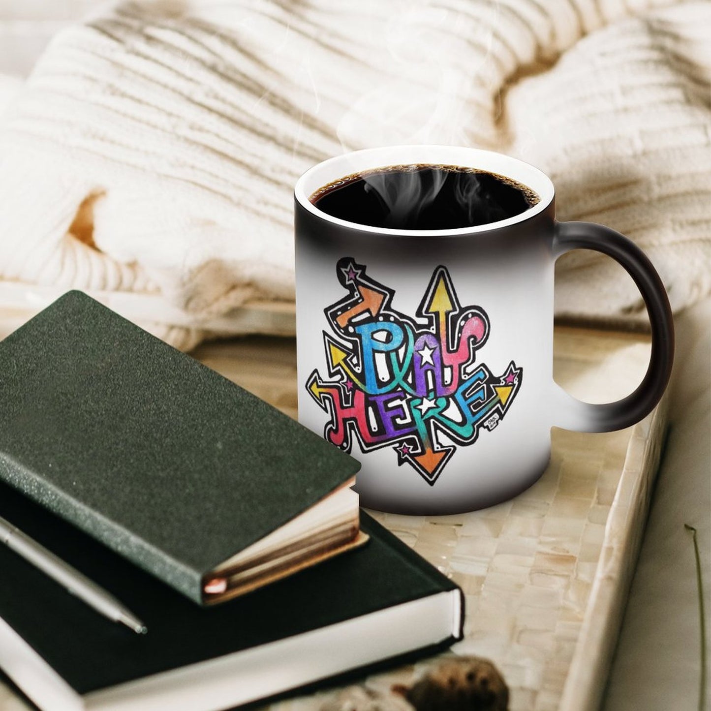 Stay Awake! Once your ther there is no falling back, only playing everywhere!!!
Color Change Mug