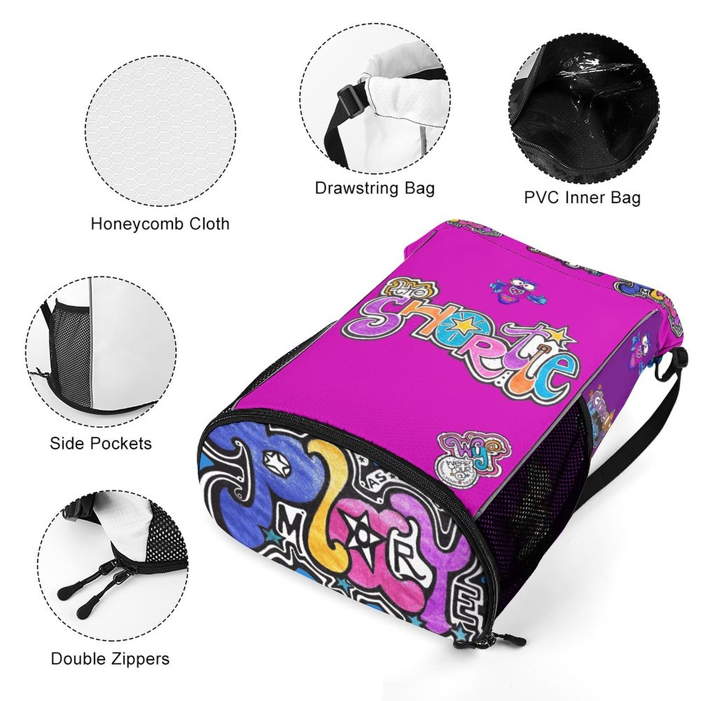 The Shortie & ROP Bag- keep all your parts safe, clean and ready to go into action! This Fun Bag has pockets for the handles and a roomy interior that will keep all your parts in one place!