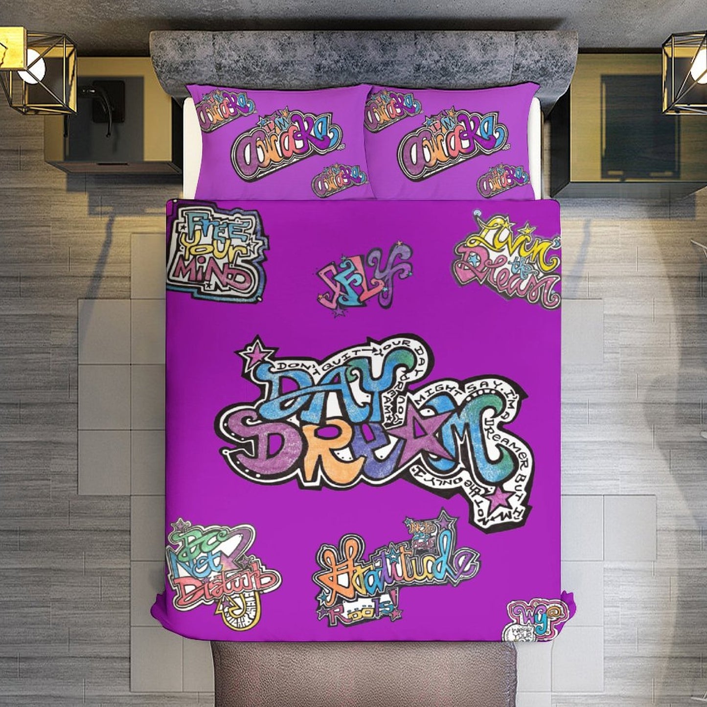 I Am Awake & Dreaming Affirmative Bedding Set