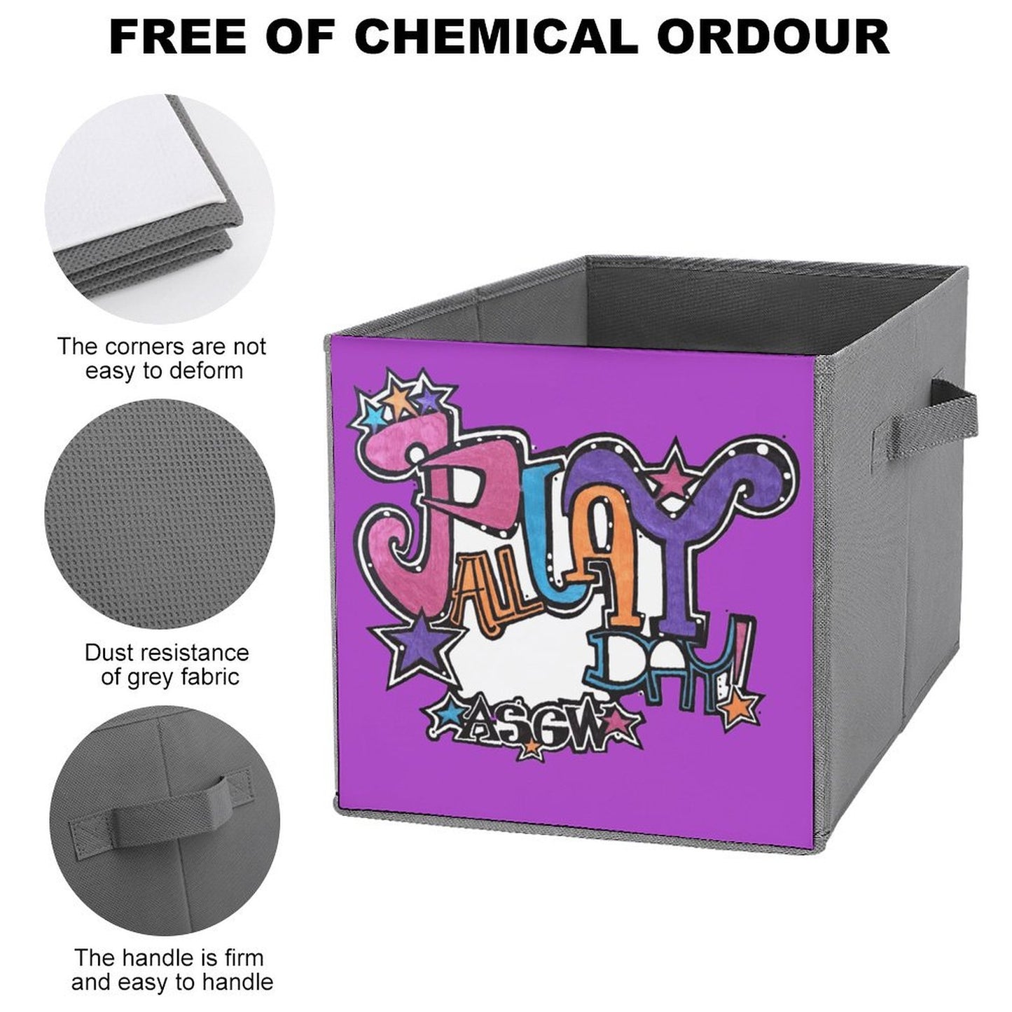 Play All Day- Your Stoopid Good World Reminder! Folding Storage Bin