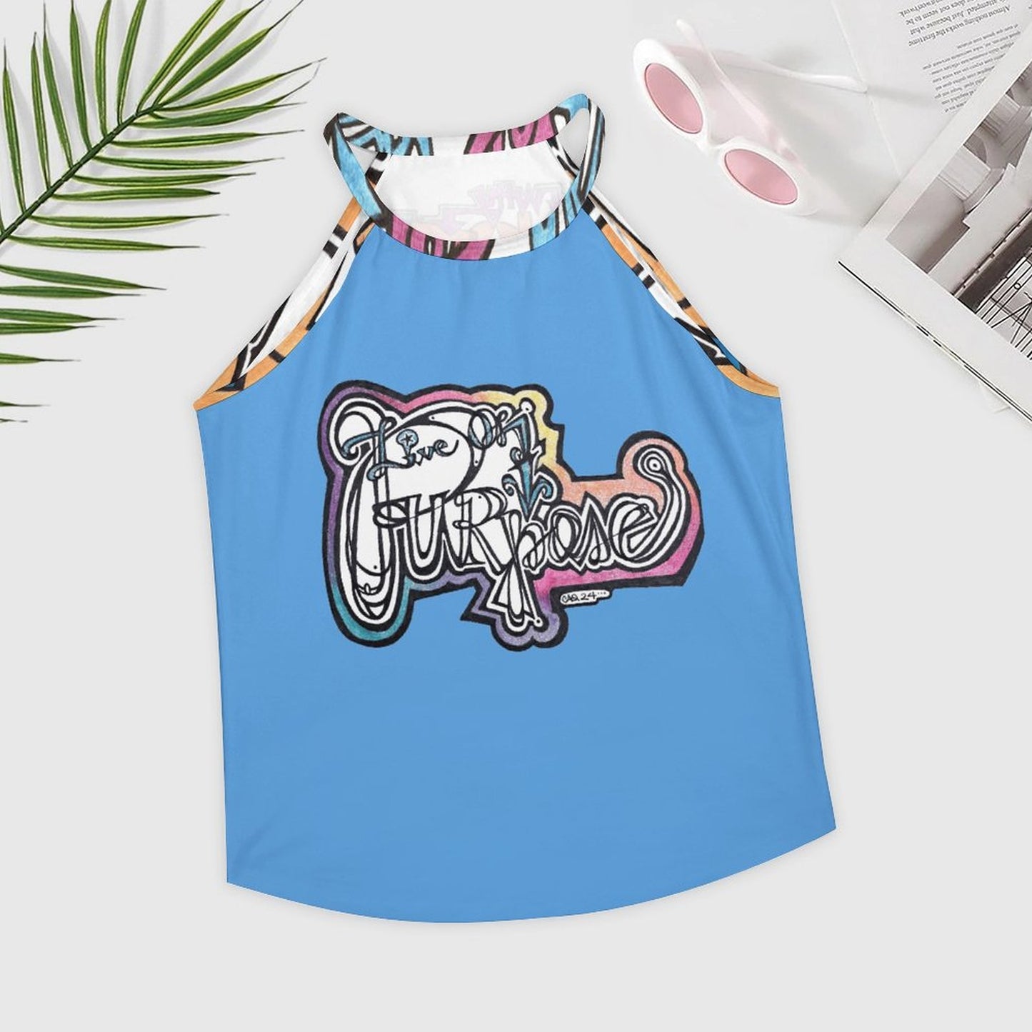 Live On Purpose .....Why Not Now? Custom Crewneck T-Shirts