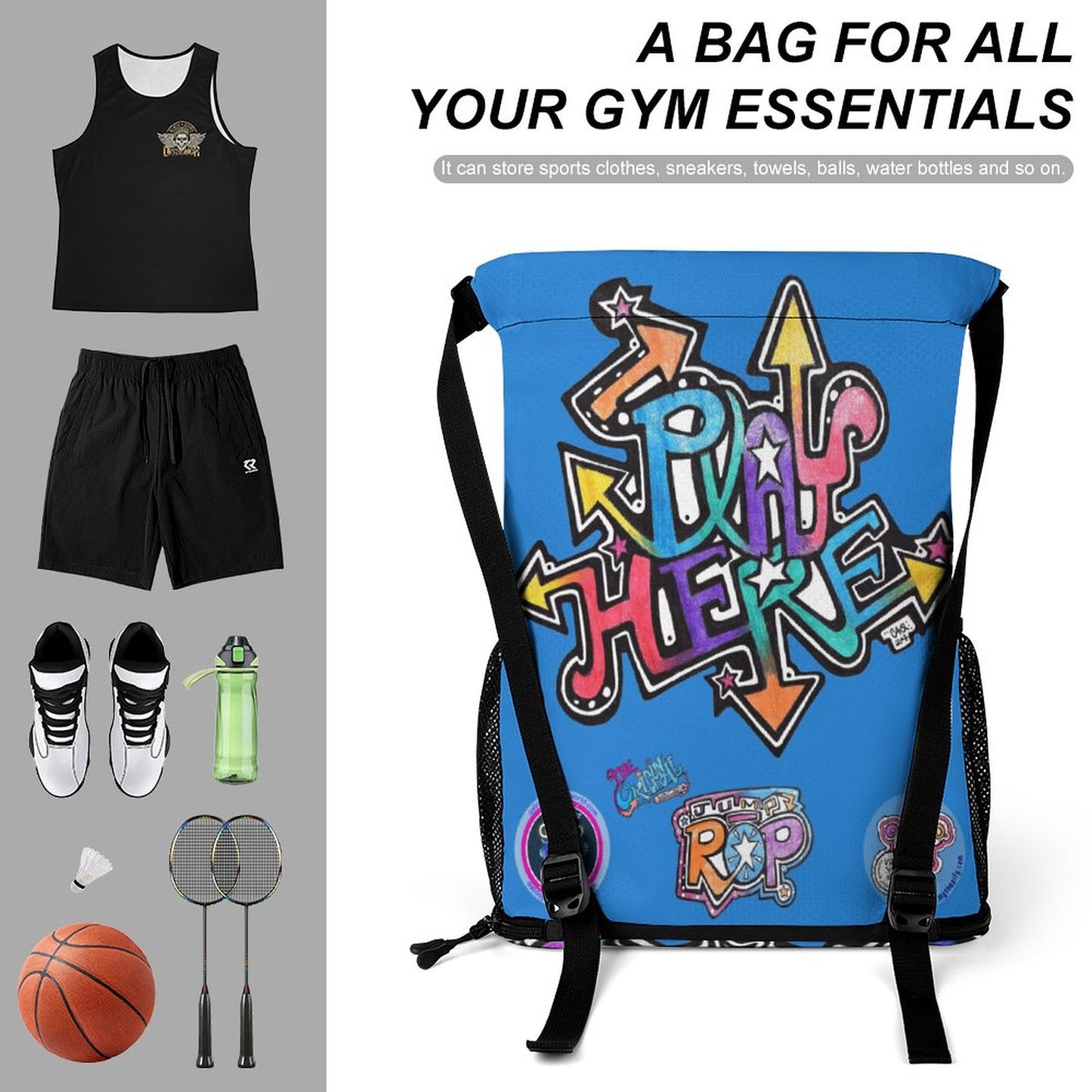 The Shortie & ROP Bag- keep all your parts safe, clean and ready to go into action! This Fun Bag has pockets for the handles and a roomy interior that will keep all your parts in one place!