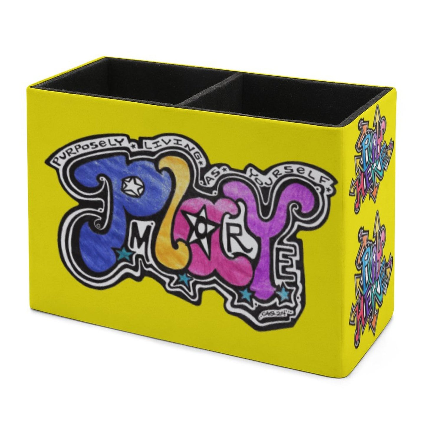 Play Here, Play There, 
Play More EVERYWHERE!!!!! This happy yellow office caddy will bring a smile and remind you that life needs fun, play, and a smile !