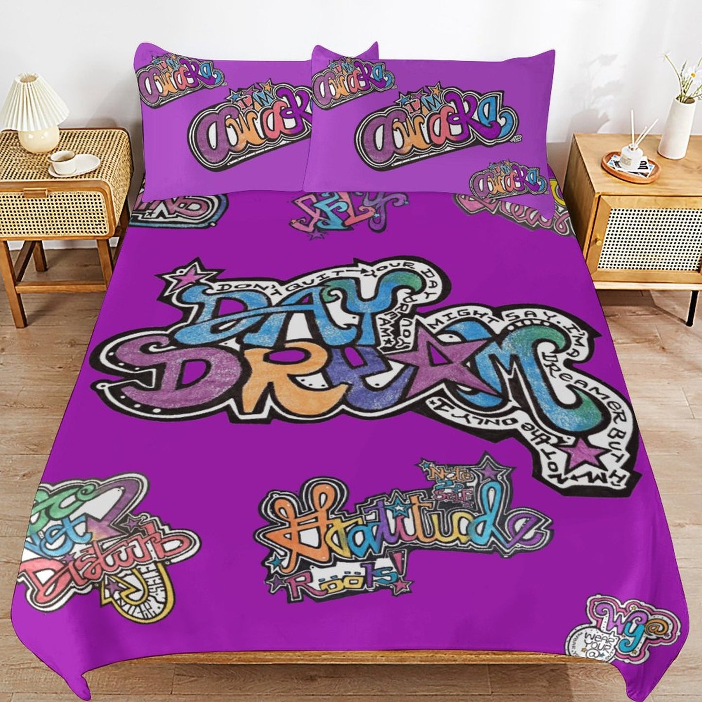 I Am Awake & Dreaming Affirmative Bedding Set