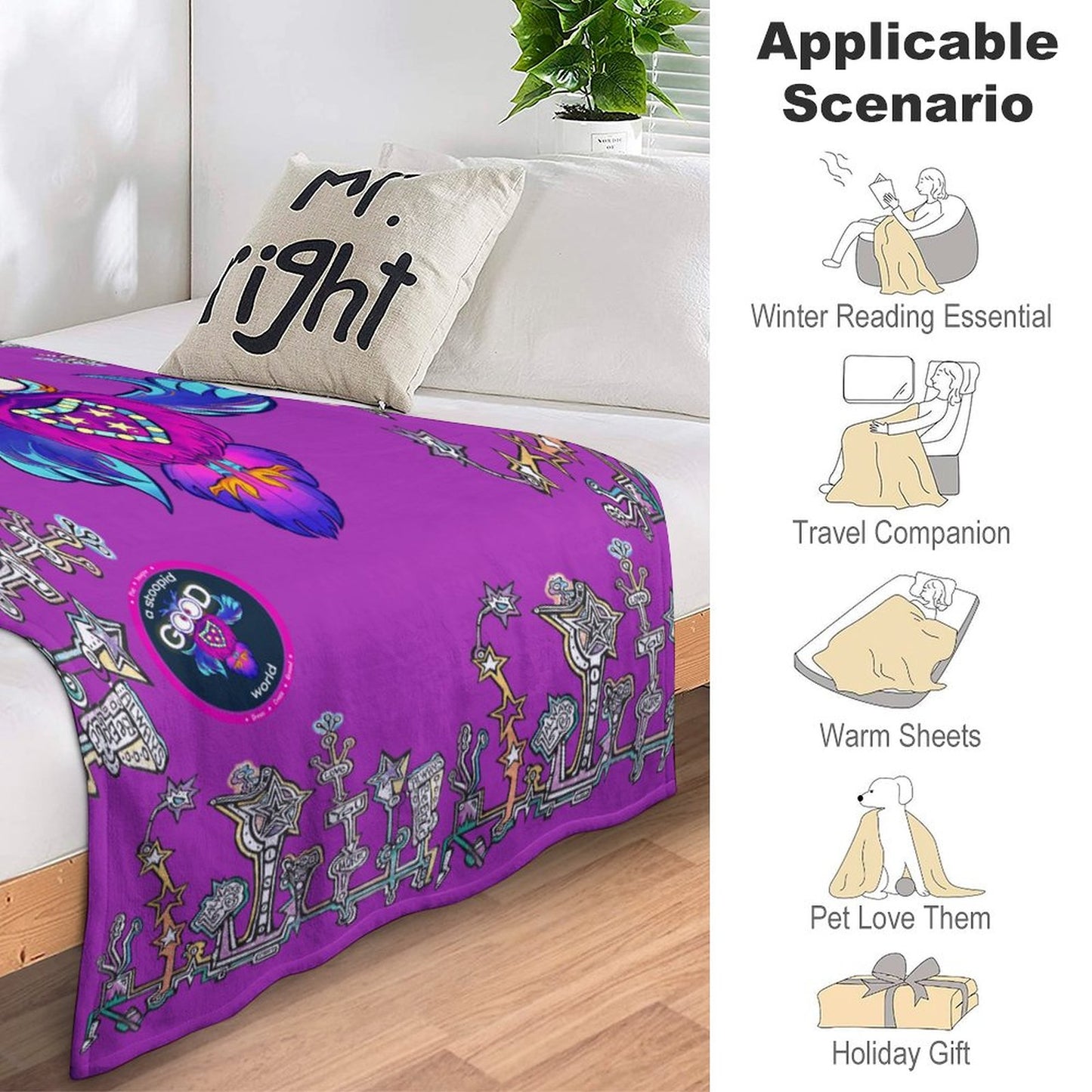 The limitless life blanket reminds you to love you more, always be epic and know that you can create a life of abundance on all levels when you follow the flow and trust your journey!