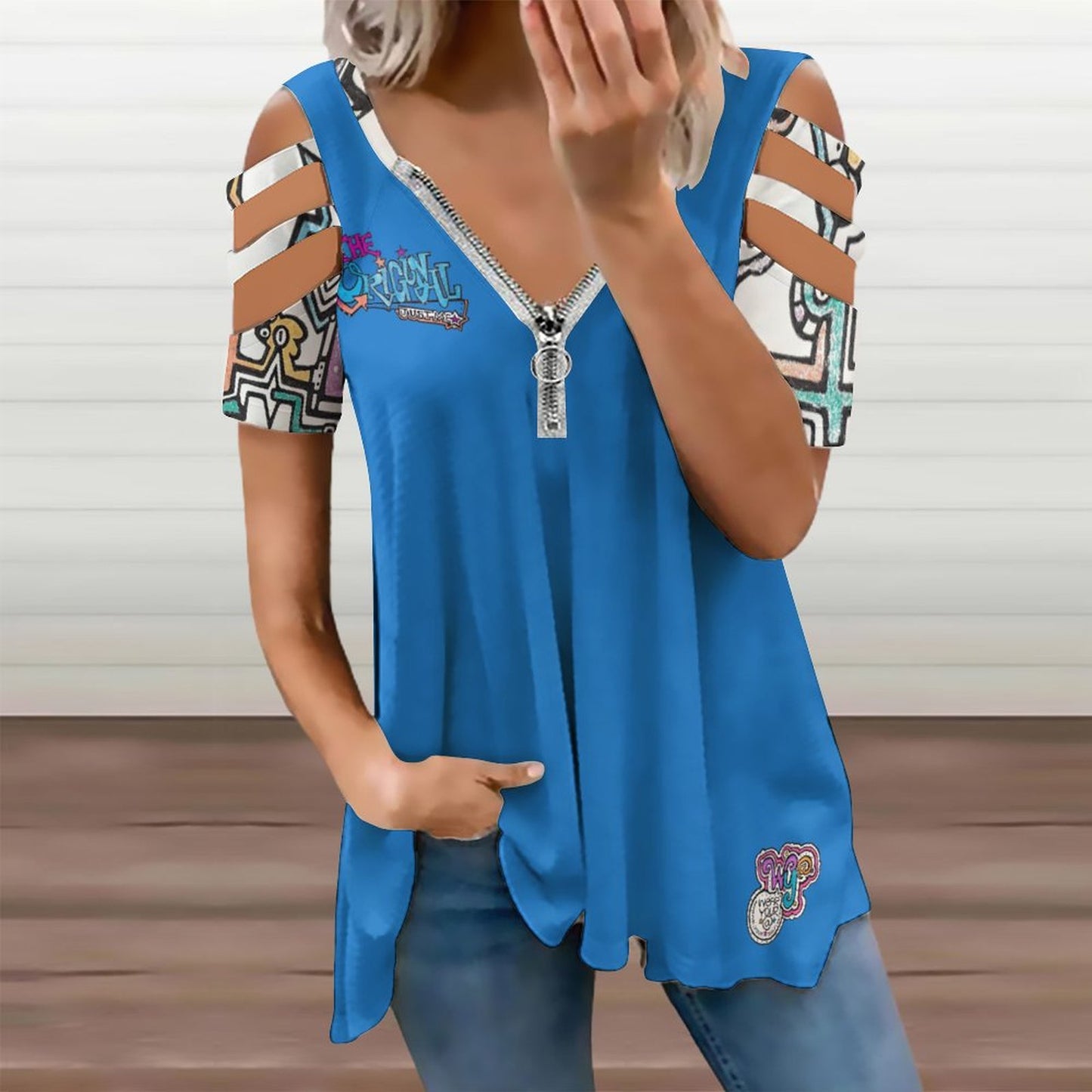 We are all The original Magical beings, being magical when we own our unique flair and purpose. A little abstract with a sassy zipper will help you feel like the magical being you are!