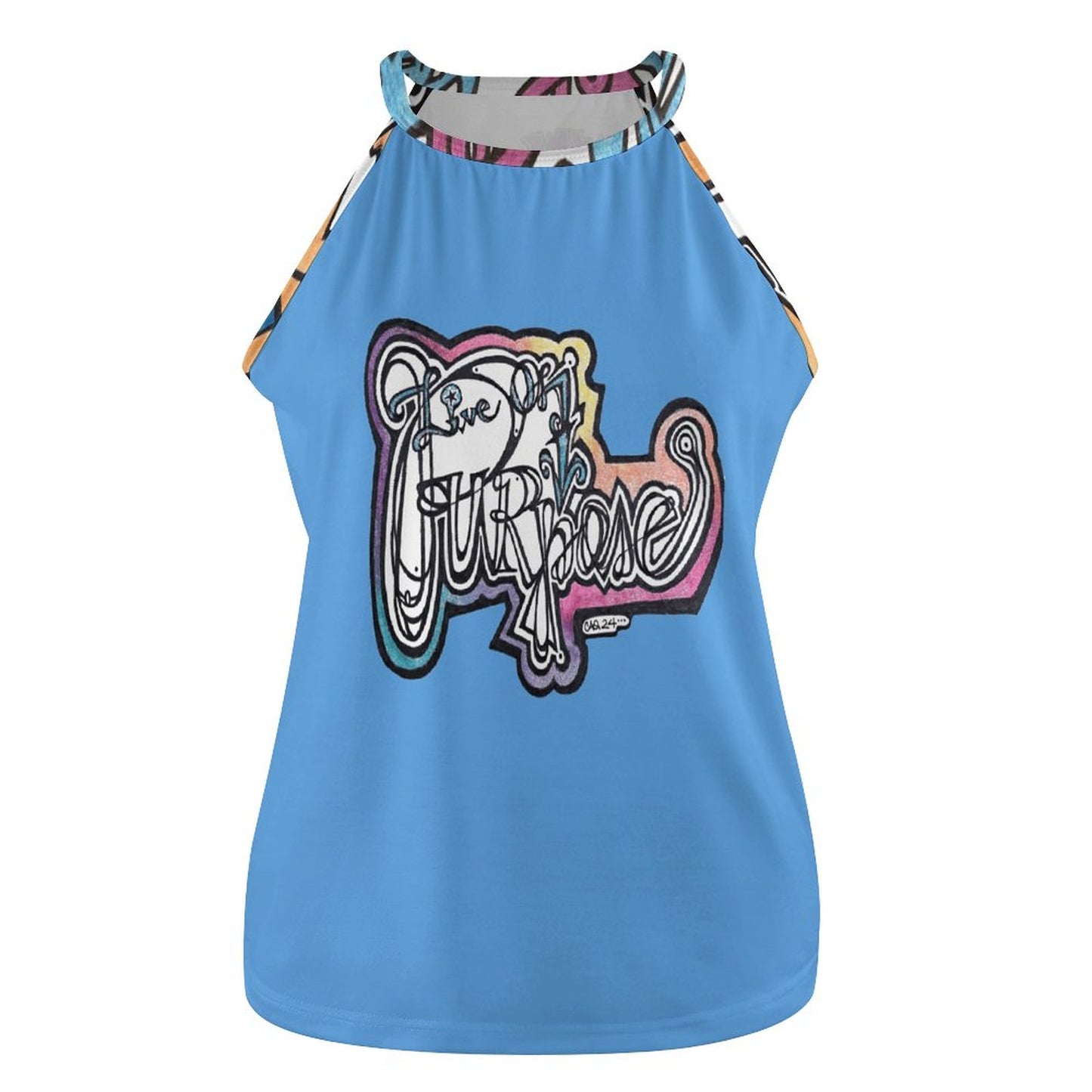 Live On Purpose .....Why Not Now? Custom Crewneck T-Shirts