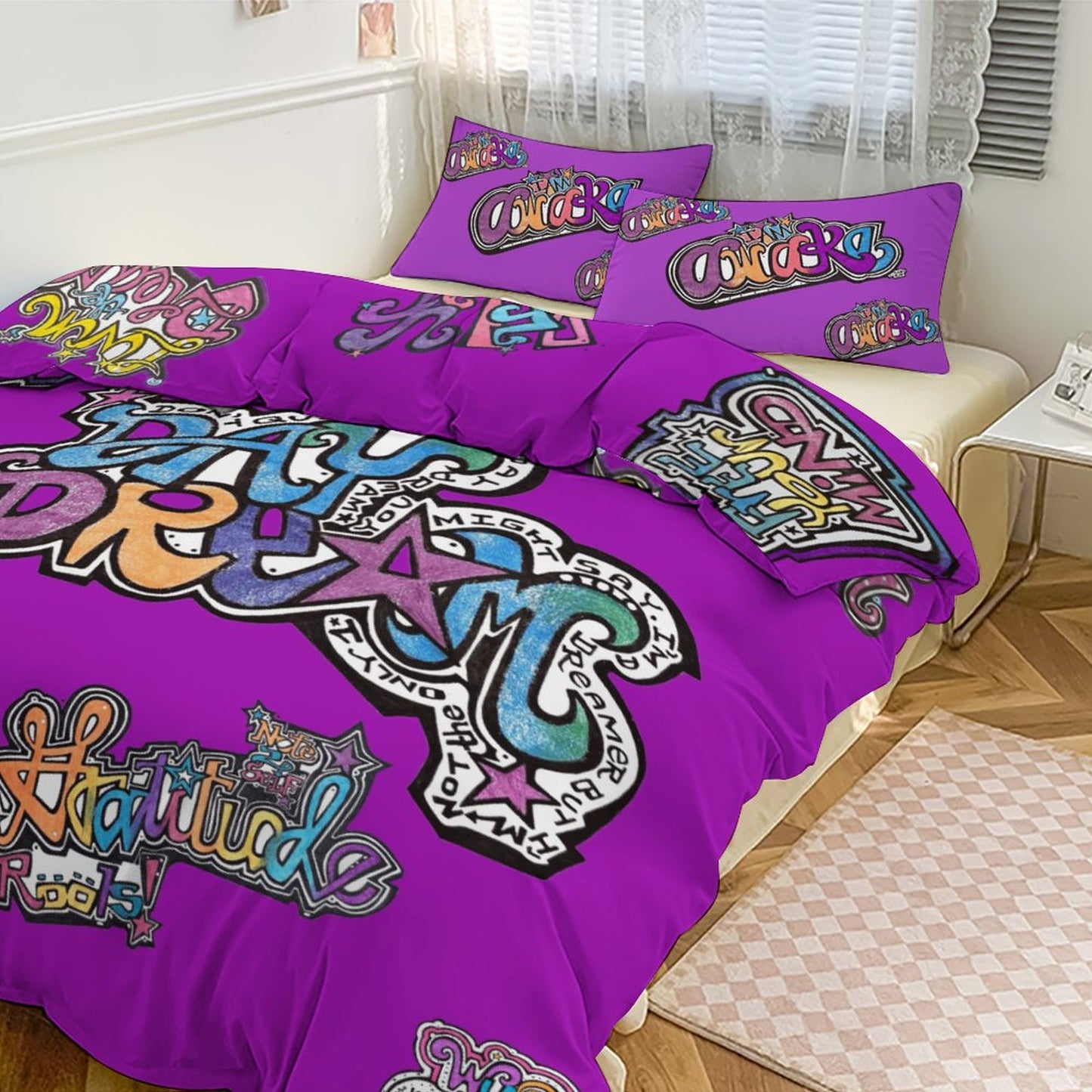 I Am Awake & Dreaming Affirmative Bedding Set