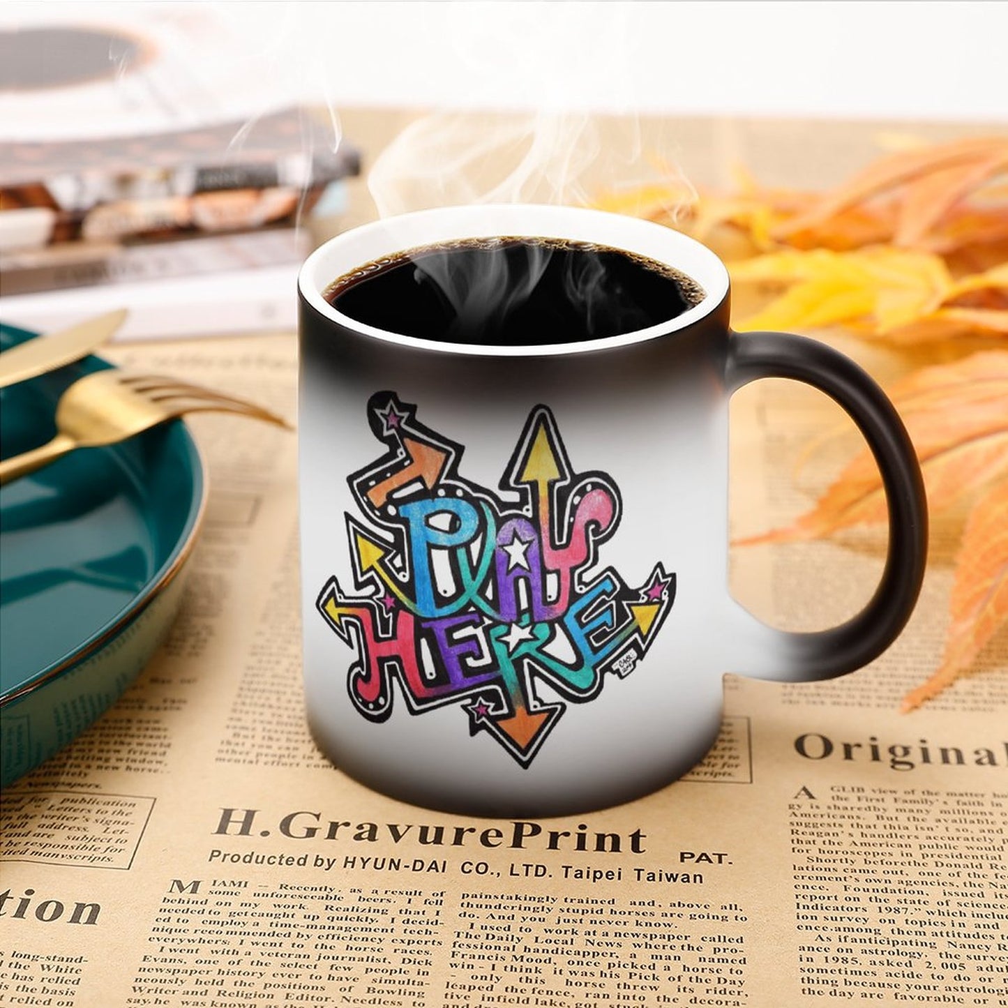 Stay Awake! Once your ther there is no falling back, only playing everywhere!!!
Color Change Mug
