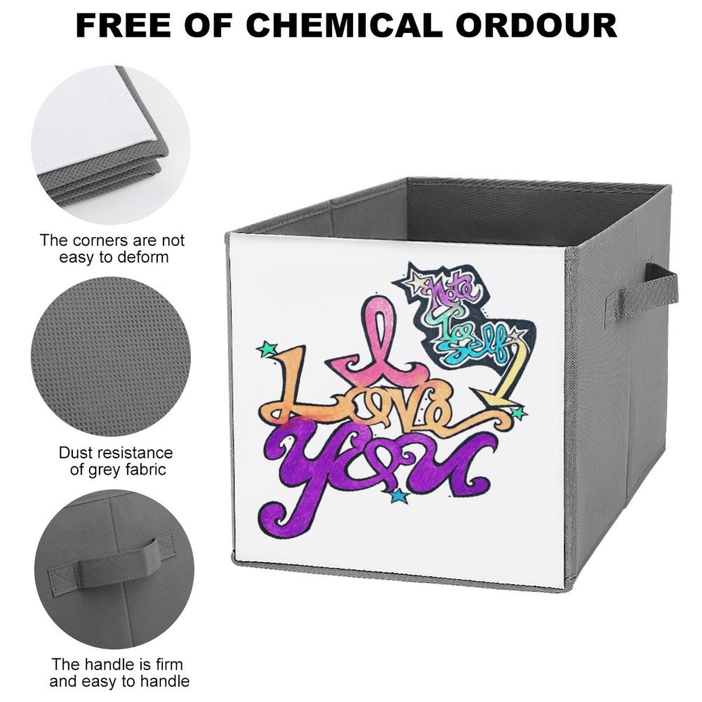 Note To Self.....I Love You! Folding Storage Bin