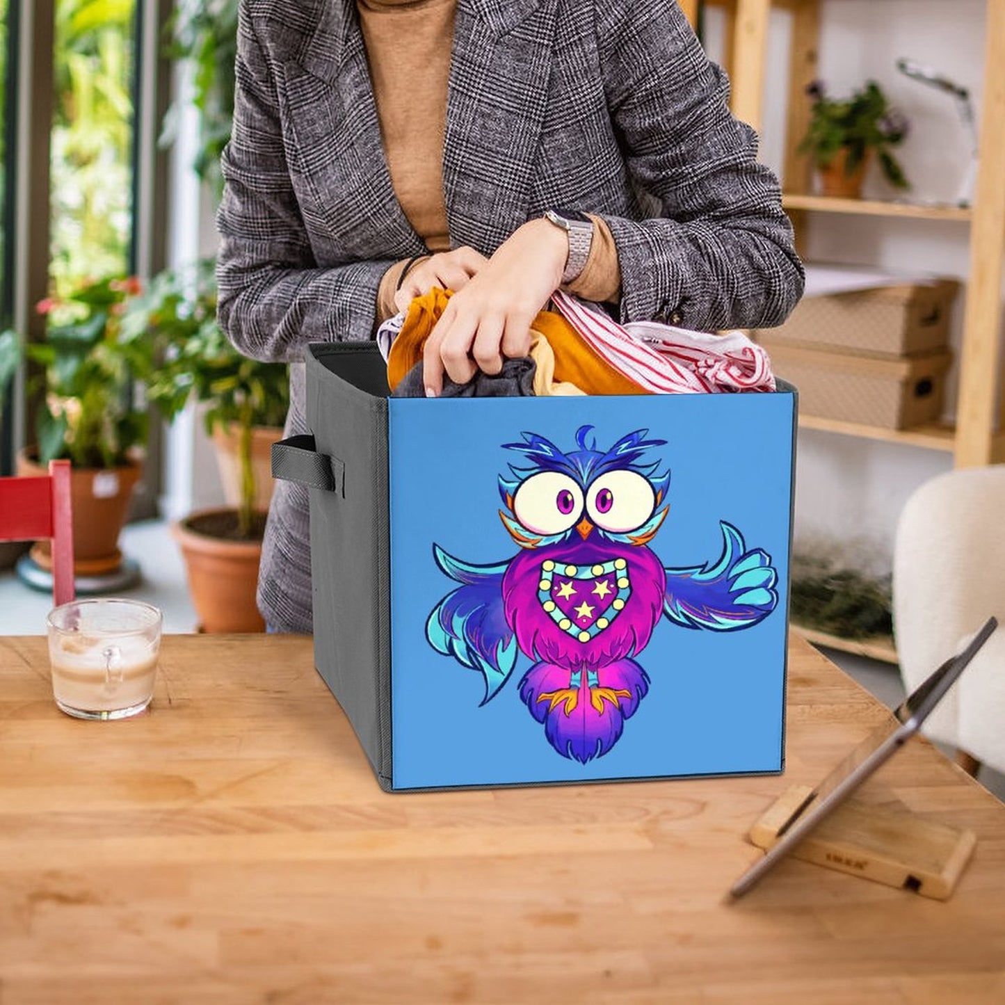 Keep it  Positive You got this Whoo! Folding Storage Bin