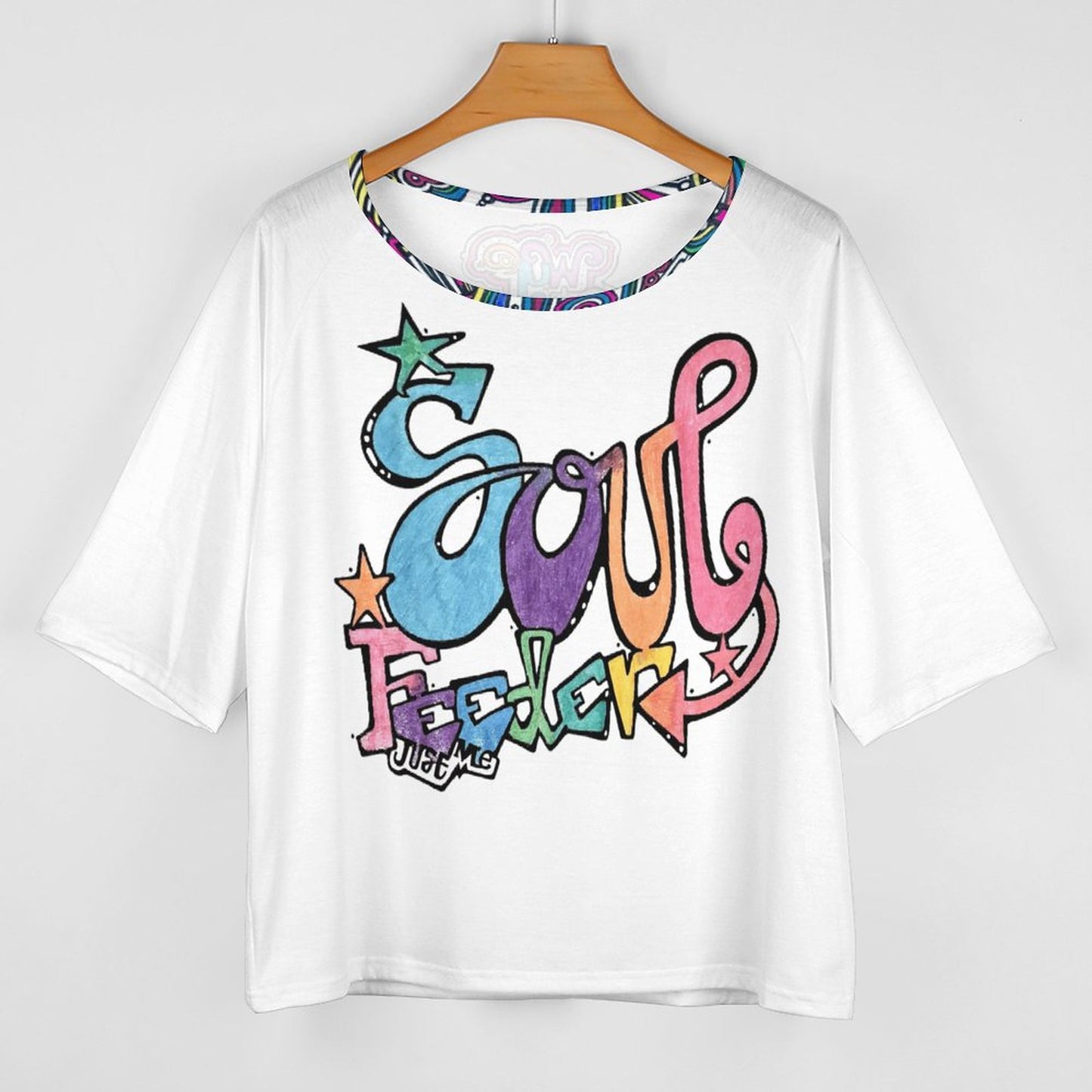 Soul Feeder Women’s Off the Shoulder Half-Sleeve T-shirt