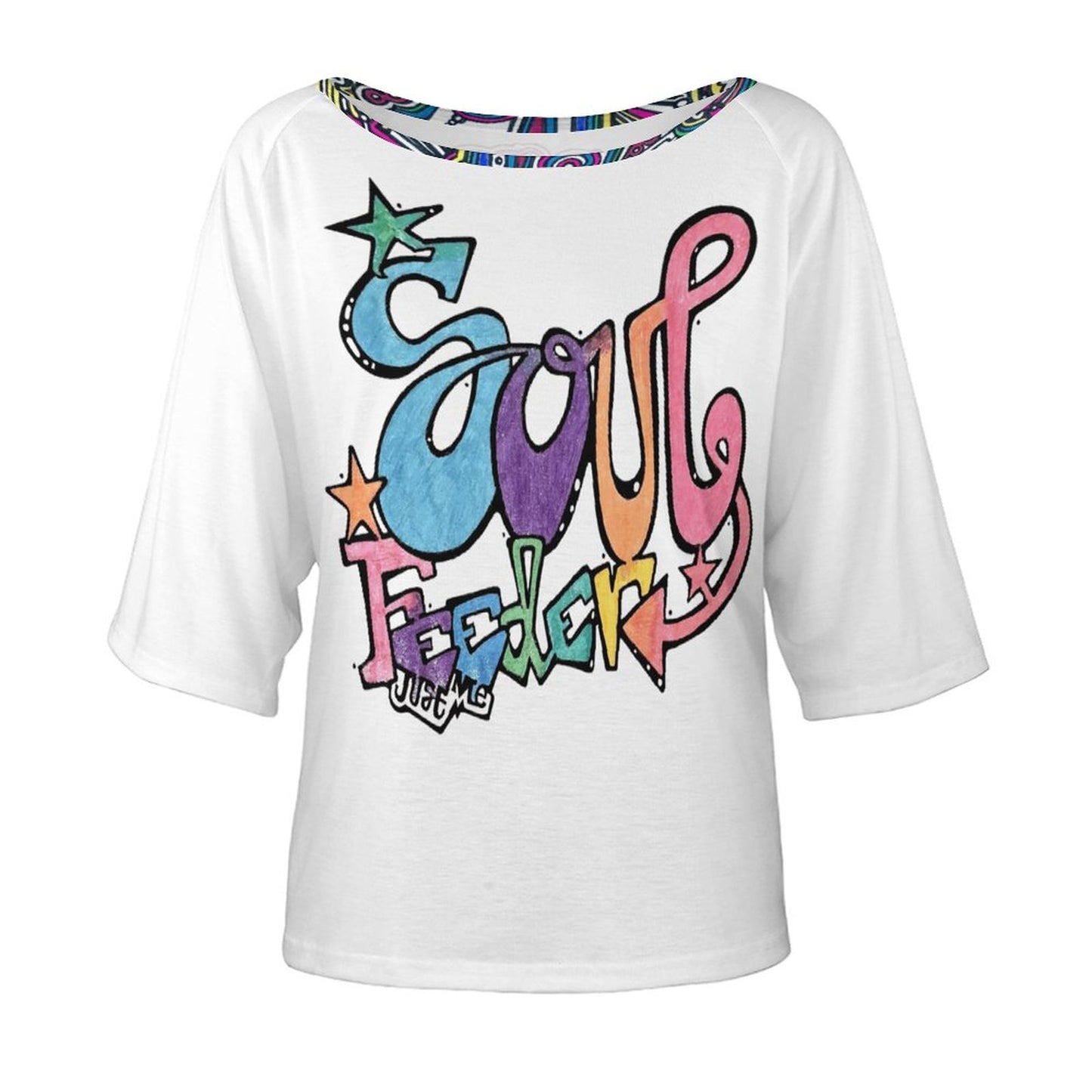 Soul Feeder Women’s Off the Shoulder Half-Sleeve T-shirt